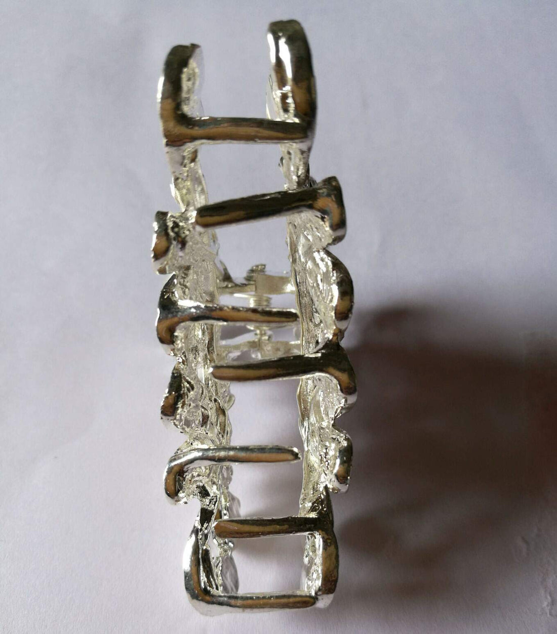 Numblartd Vintage Silver Alloy Chic Fancy Hair Claw Jaw Clips Pins with White Rhinestone - Women Fashion Retro Hair Catch Hair Updo Grip Hair Accessories