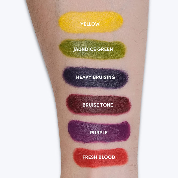 Narrative Cosmetics Bruise Wheel for Special Effects, Theatrical Makeup and Halloween - 6 Color Wheel