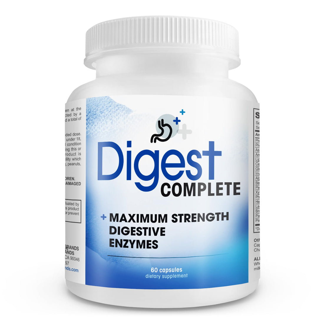 Digest Complete 2-in-1 Probiotic Digestive Enzymes, 60 Capsules