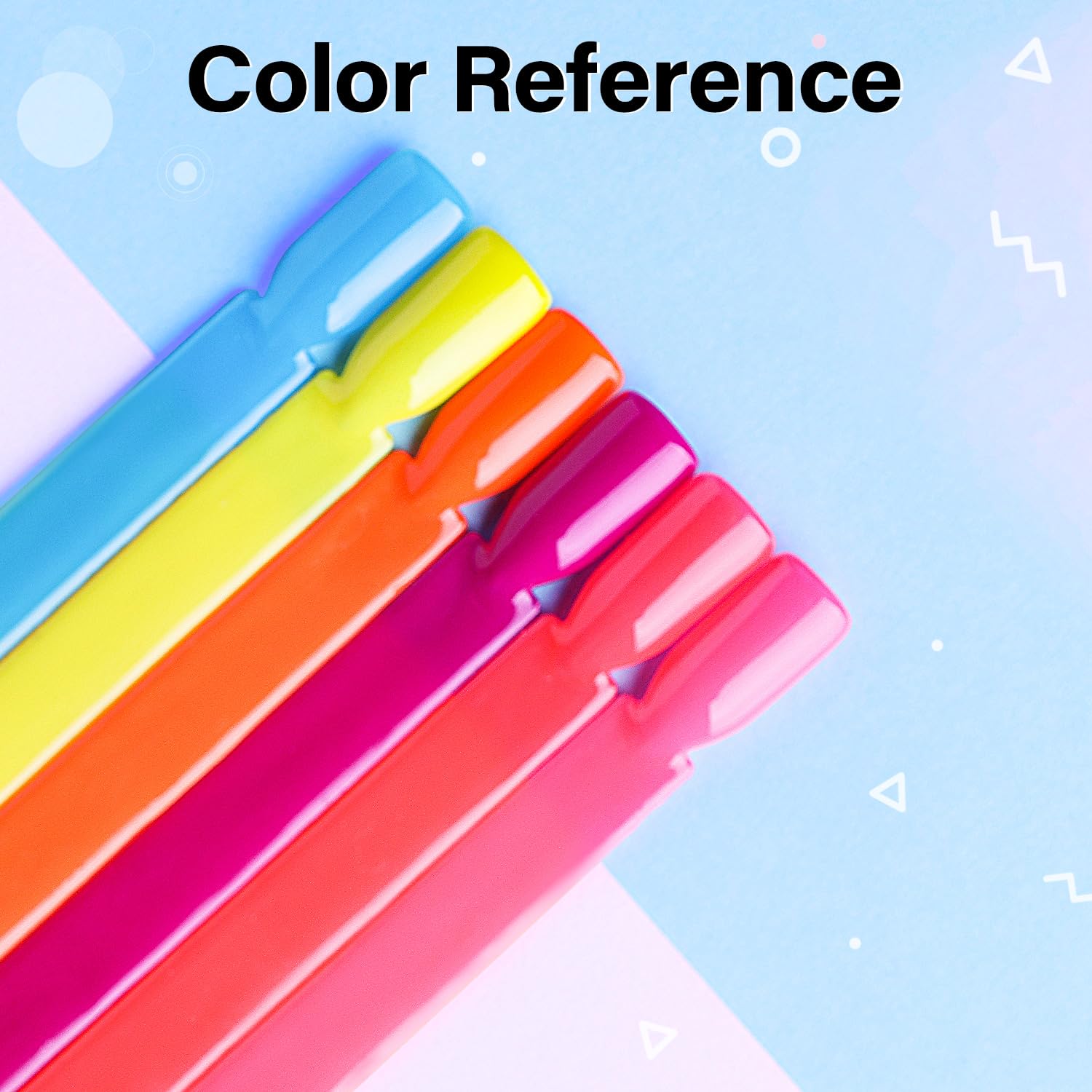 AIMEILI Gel Nail Polish Soak Off Summer Gel Nail Lacquer, Neon Pink Hot Pink Neon Orange Blue Yellow Green Purple Summer Color Gel Set Of 6pcs X 10ml - Kit Set 11