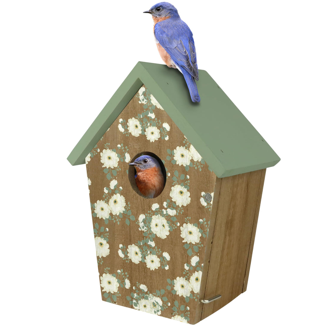 Wild Wings Decorative Bluebird House Verdant Petals, Green