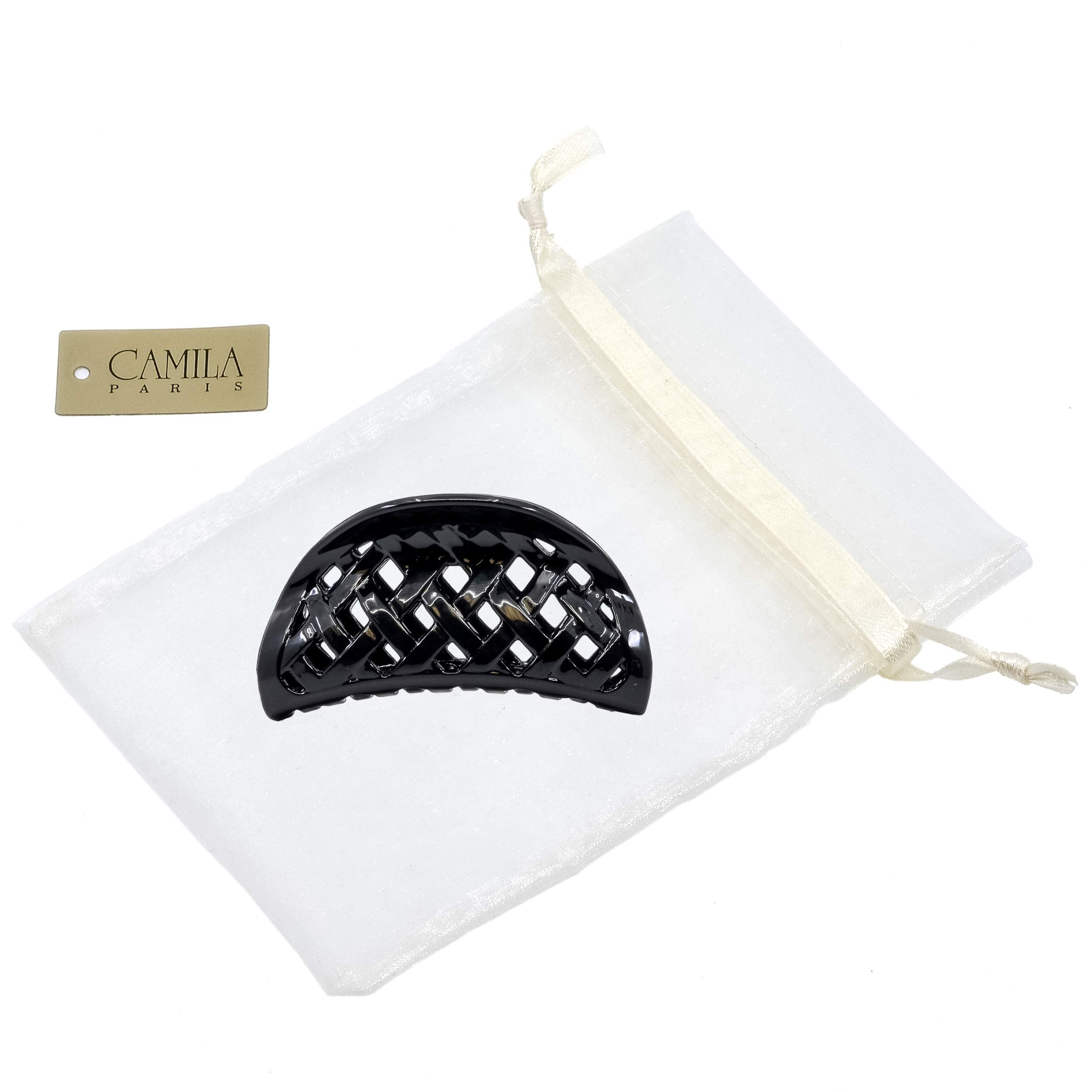 Camila Paris CP1808 French Hair Clips for Women, no Pulling or Damage, 2.75 in Girls Hair Claw Clips Jaw Fashion Durable and Styling Hair Accessories for Women, Made in France with Cellulose