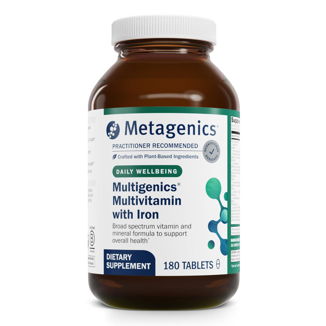 Metagenics Multigenics - Fast-Release Multivitamin & Multimineral Tablet - for Bone Health, Homocysteine Metabolism & Antioxidant Support* - Non-GMO & Gluten Free - 180 Tablets