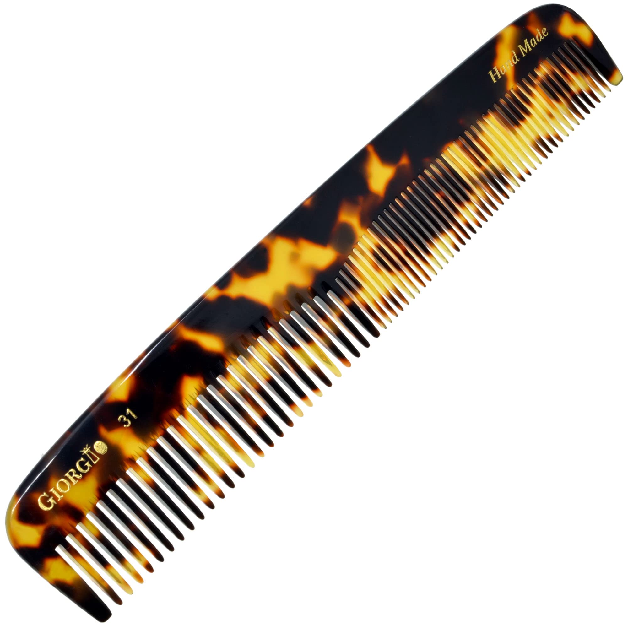 GWL Giorgio Hand Made Flexible Comb 7 Long (Tortoise G31)