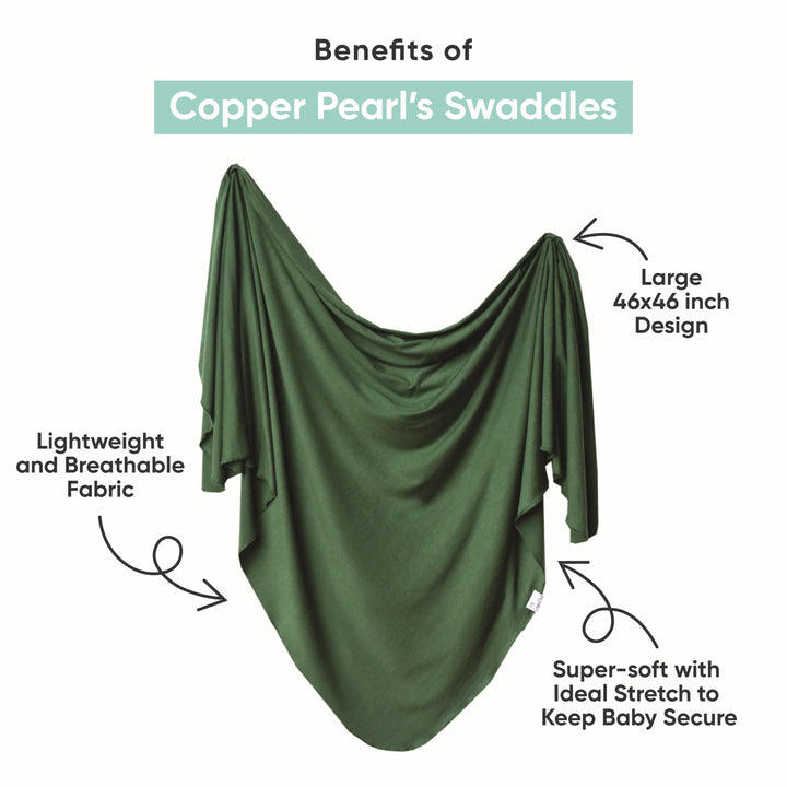 Copper Pearl Large Premium Knit Baby Swaddle Receiving Blanket Chip