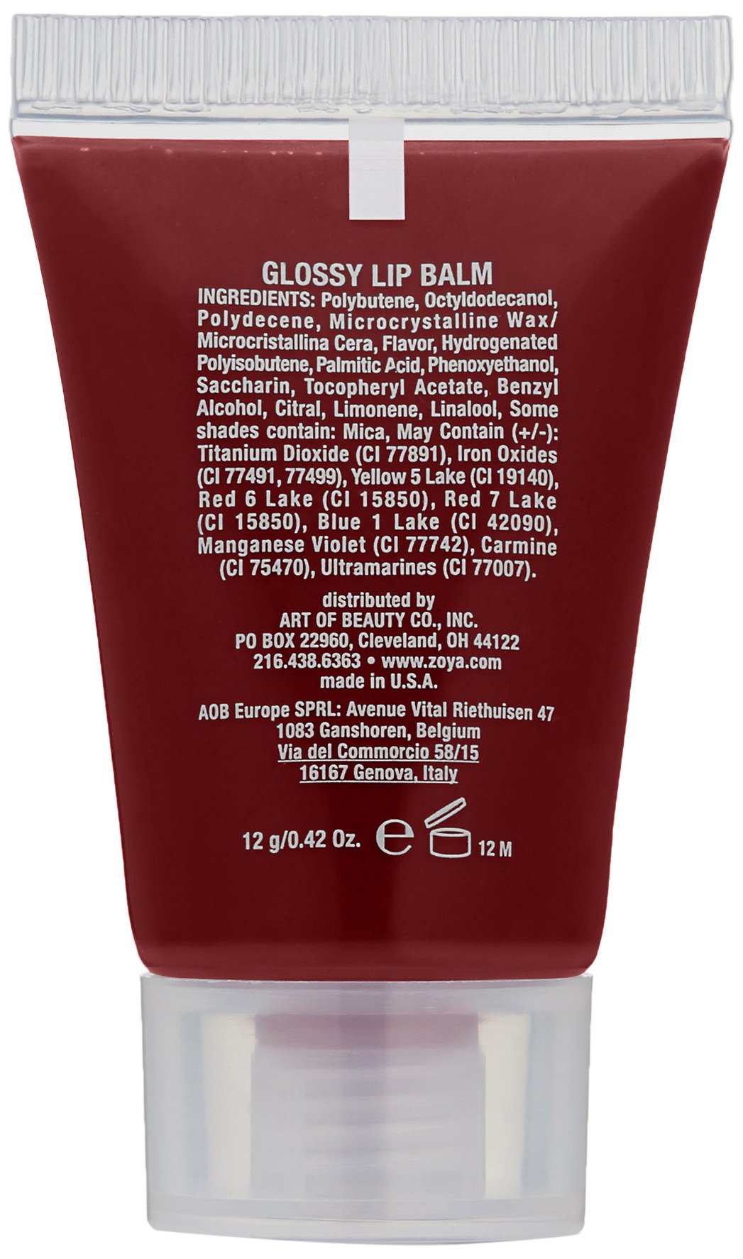 ZOYA Lip Gloss, Marachino, 0.42 Ounce