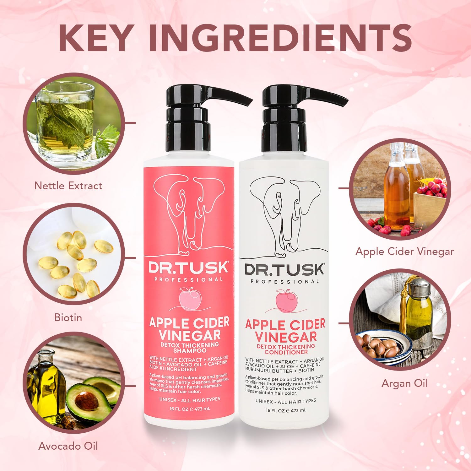 Dr. Tusk Shampoo and Conditioner Set (Apple Cider Vinegar Bundle)