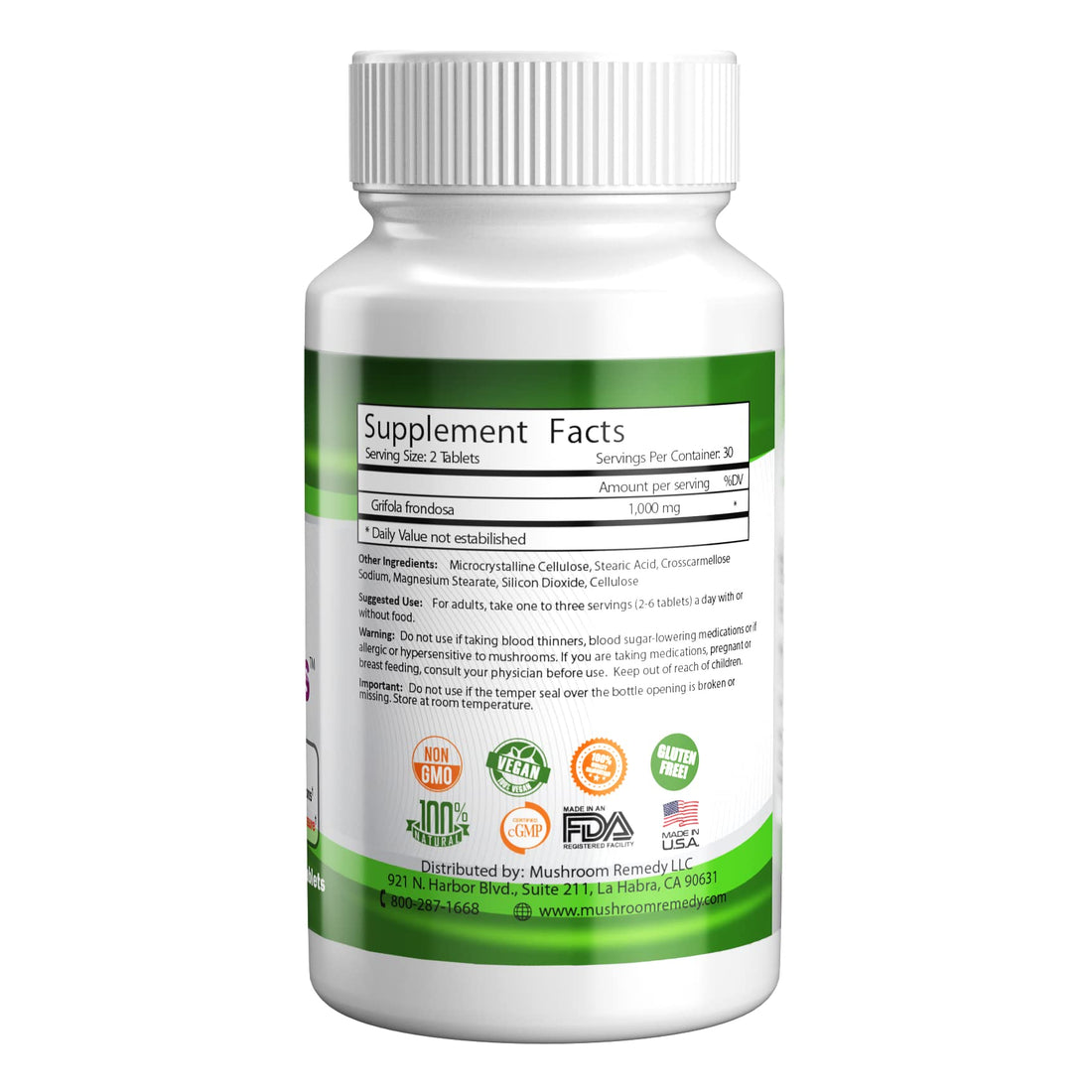 PRO-Liver & Pancreas | Best All-Natural Herbal Supplement for Pancreas & Liver Support, Detox, Clinically Studied Grifola frondosa Mushroom Extract, Vegan, NON-GMO, USA Made, 60 Tablets