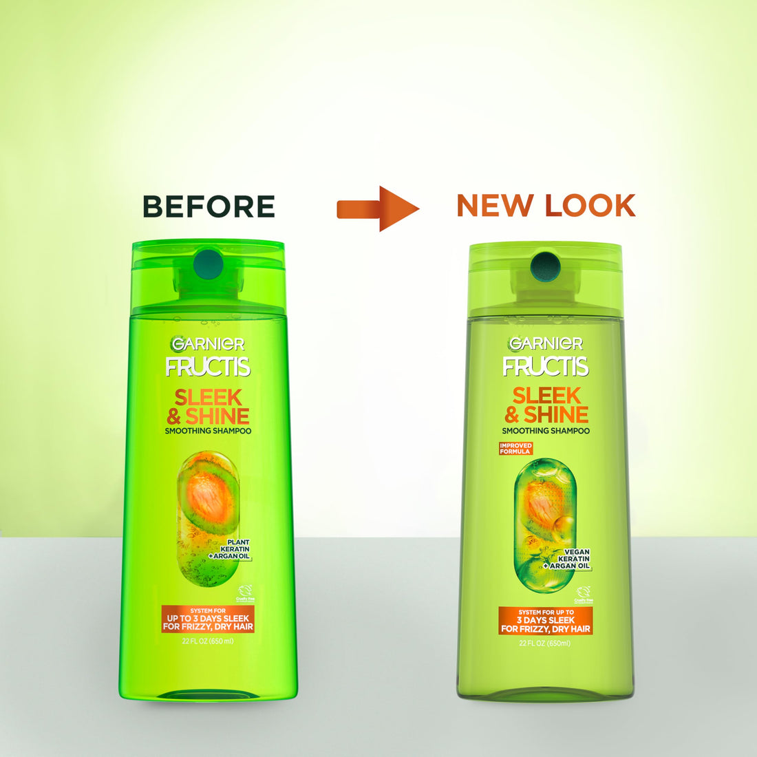 Garnier Fructis Sleek & Shine Shampoo, Frizzy, Dry, Unmanageable Hair, 22 fl. oz.(Packaging May Vary)