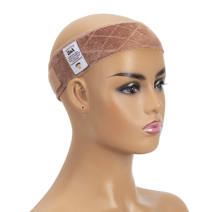 gexworldwide GEX Wig Grip Band Adjustable Velvet Non-Slip Breathable Head Band to Keep Wig Secured and Prevent Headaches (Tan)