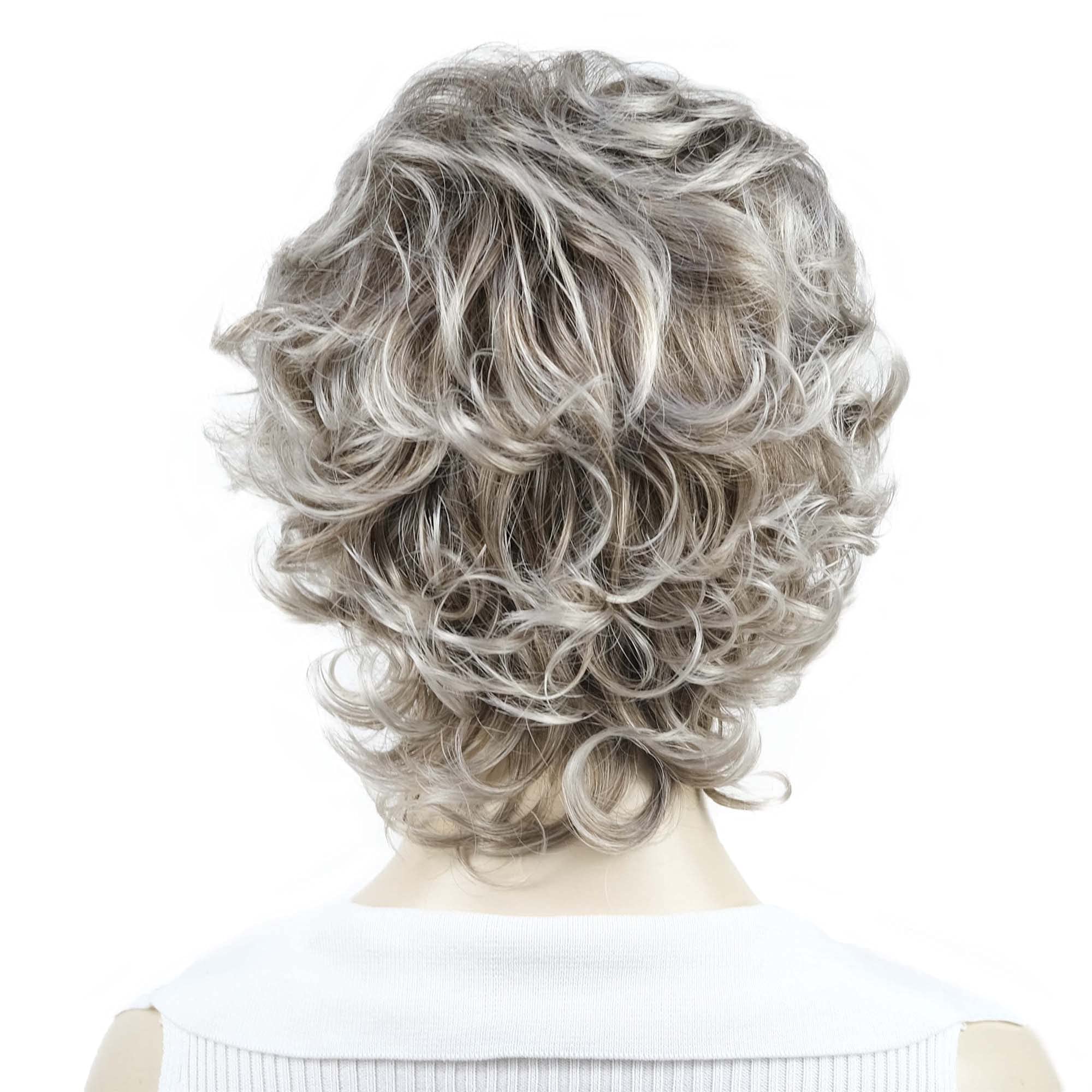 #48T: Aimole Synthetic Wigs Women'S Curly Ends Short Fiber Wig With Layered Bangs(48T)