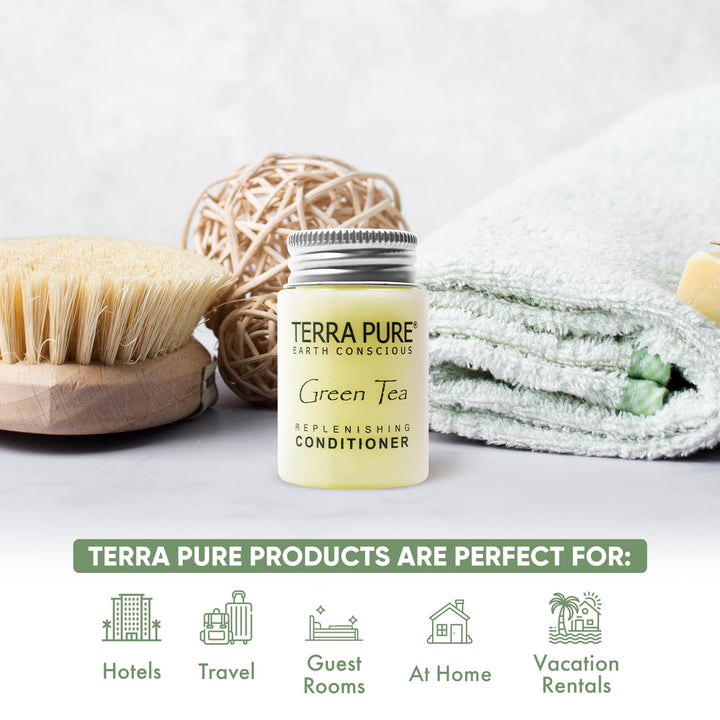 Terra Pure Conditioner, Travel Size Hotel Amenities, 1 oz (Case of 20)