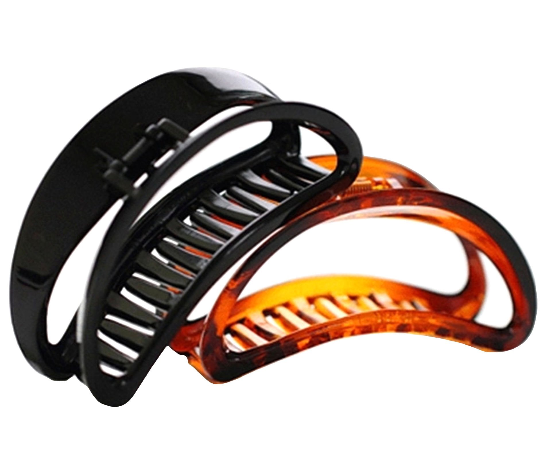 Suoirblss 2PCS Women and Girls Hair Barrettes For Thick Hair Large Chic Styling Hair Claw Clip Organic Glass Strong Holding Power Hair Clips Clamps Indoor Outdoor Hair Grip Hairpins Hairgrip