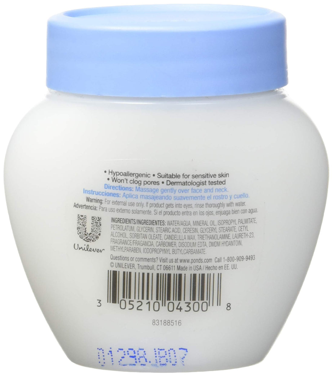 Pond's Dry Skin Cream Facial Moisturizer, 3.9-Ounce (Packaging May Vary)