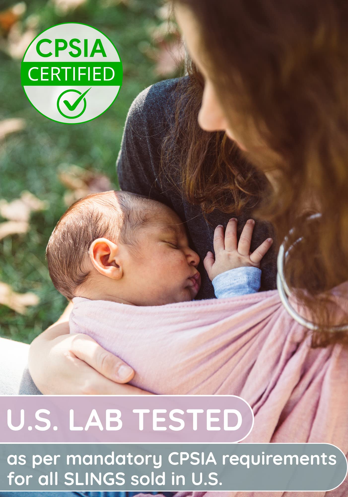 Ring Sling Baby Carrier 100% Cotton Muslin Front and Chest Newborn to Toddler Carrier and Baby Sling (Rose)