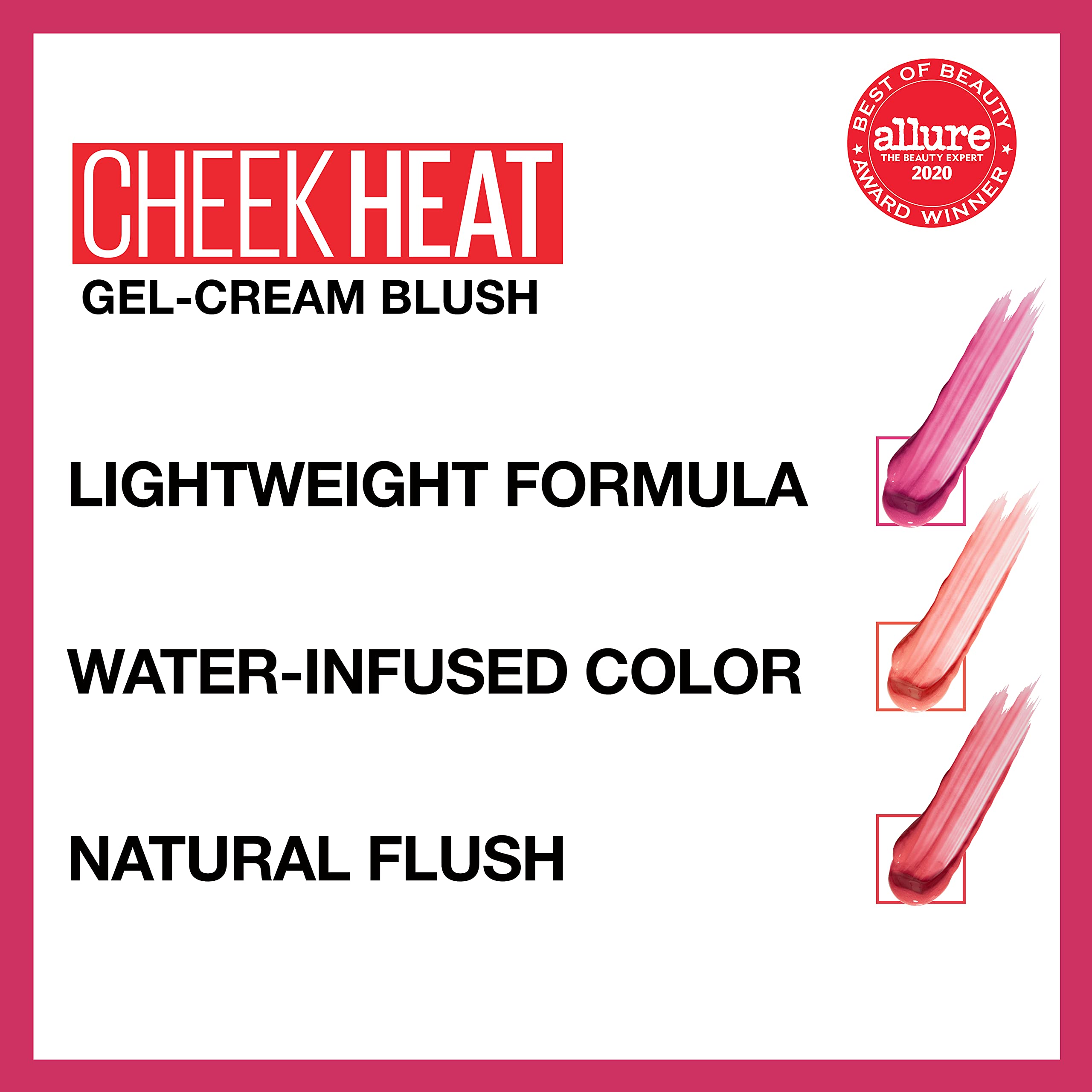 Maybelline Cheek Heat Gel-Cream Blush Makeup, Lightweight, Breathable Feel, Sheer Flush Of Color, Natural-Looking, Dewy Finish, Oil-Free, Nude Burn, 1 Count