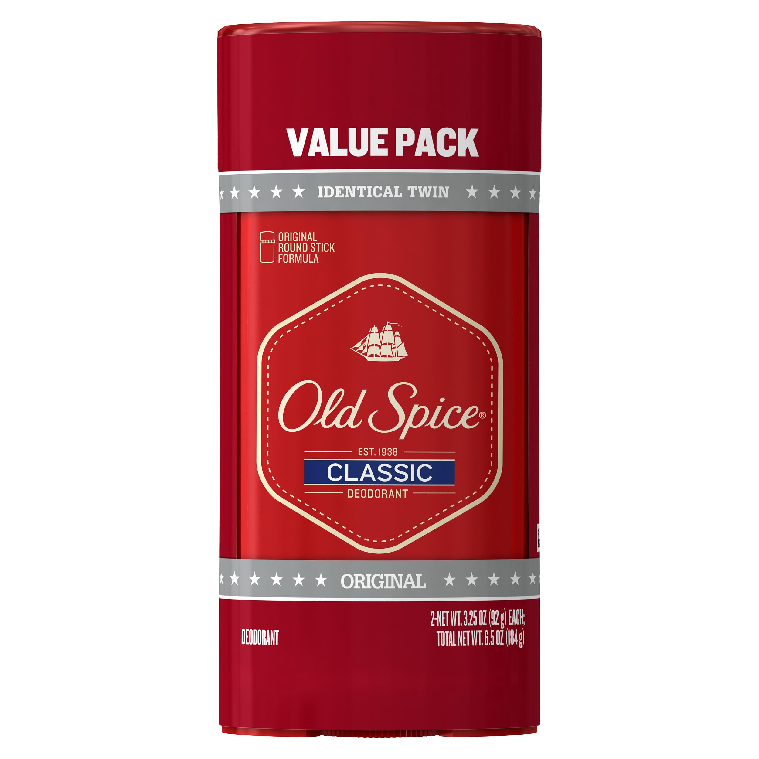 Old Spice Classic Stick Original Scent Men's Deodorant, 2 Count