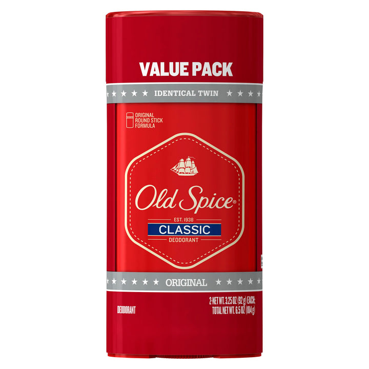 Old Spice Classic Stick Original Scent Men's Deodorant, 2 Count