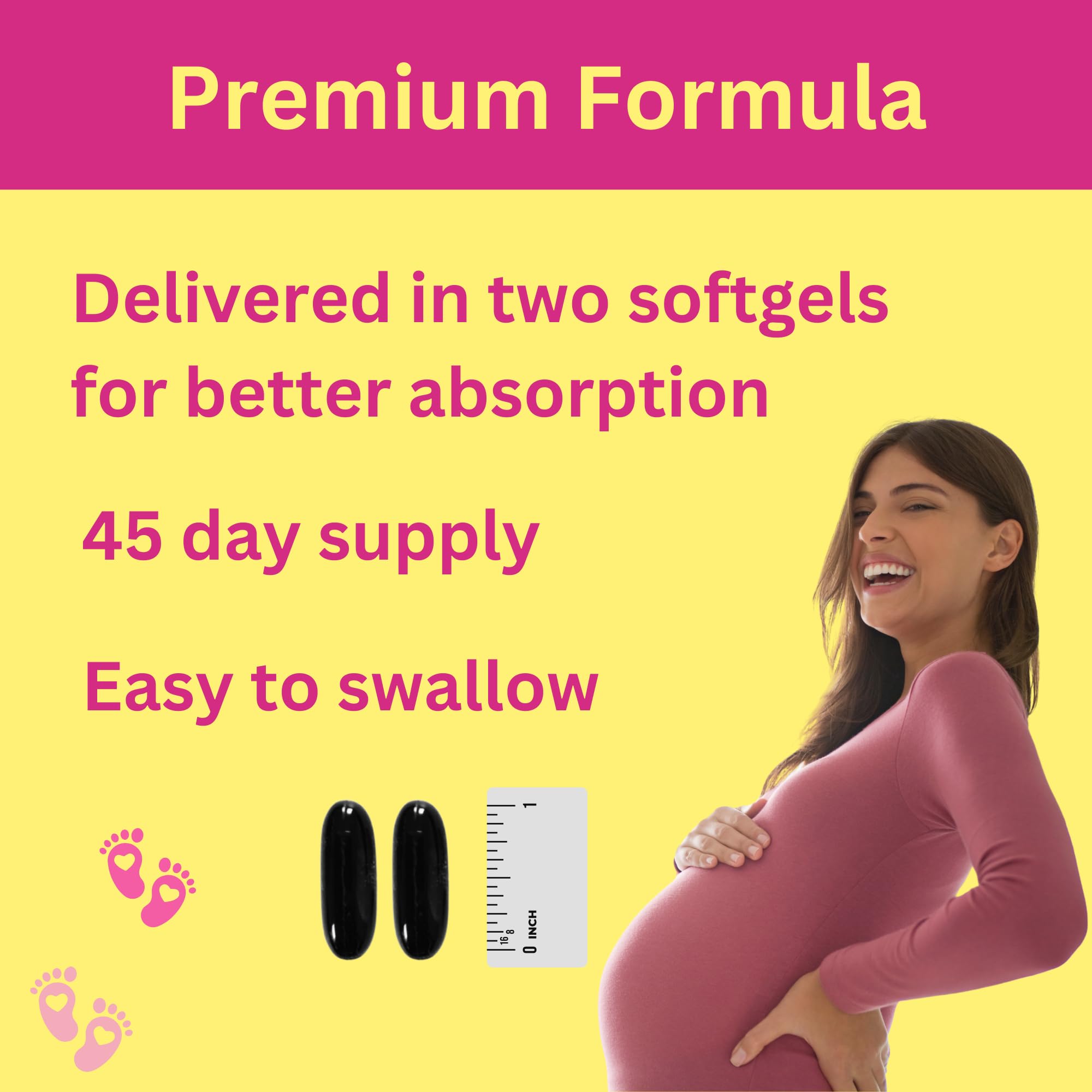 Greenfield Nutritions Halal Prenatal Vitamins with DHA and Folic Acid - Essential Prenatal Pregnancy Multivitamin with Iron - Contains 17 Vitamins for Mom to Be - Easy to Swallow 90 Liquid Softgels