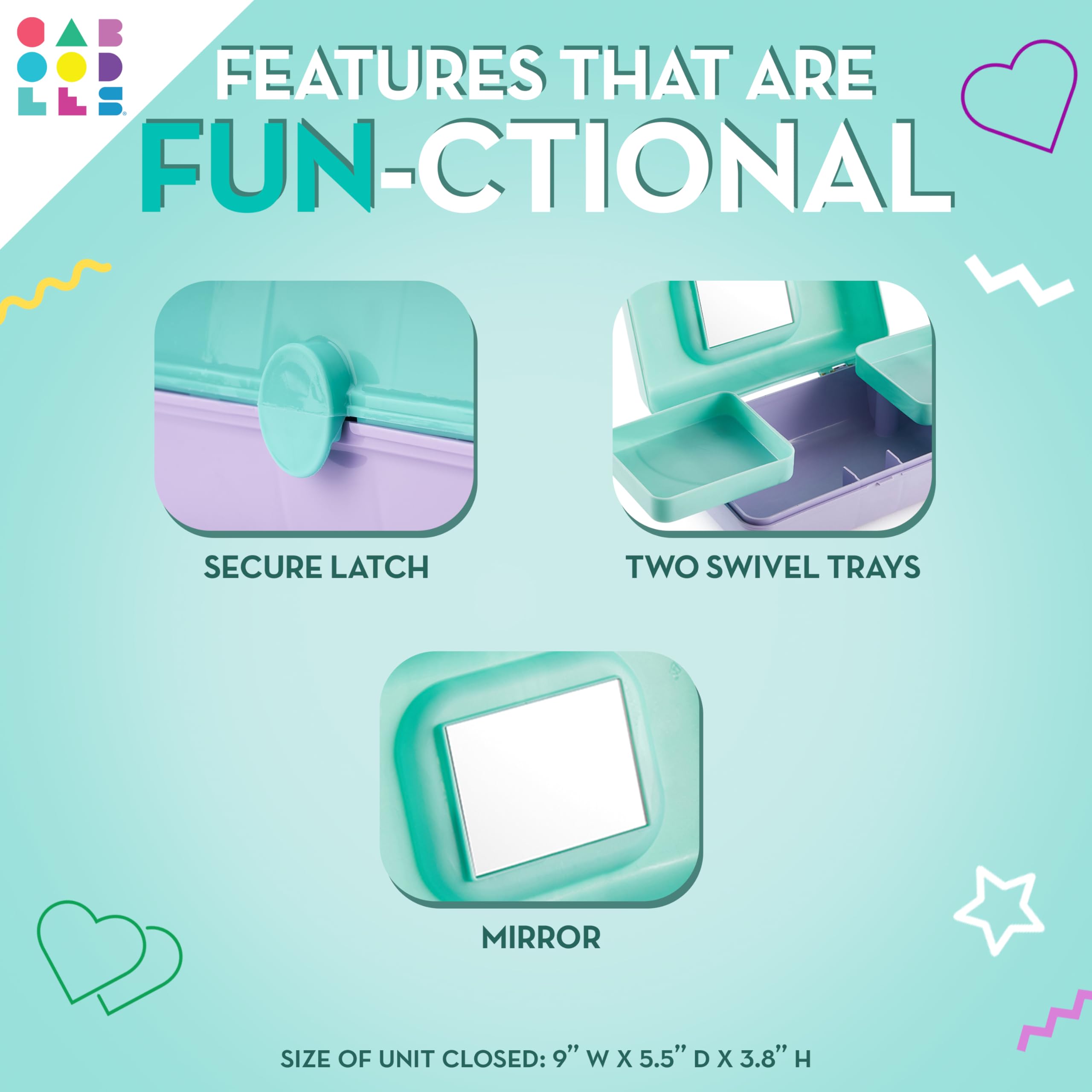 Small Caboodles Makeup Cosmetic Case Pretty In Petite Girls (Purple/green)