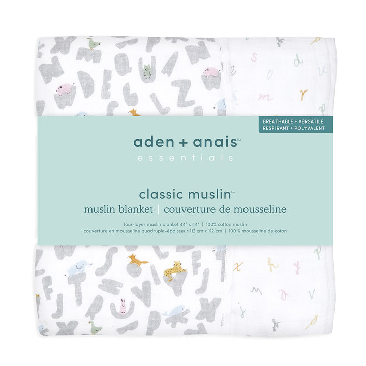 aden + anais Essentials Dream Blanket, Muslin Baby Blankets for Girls & Boys, Ideal Lightweight Newborn Nursery & Crib Blanket, Unisex Toddler & Infant Bedding, Shower & Registry Gift, Dove