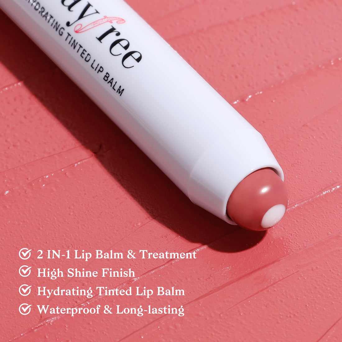 bayfree Tinted Lip Balm Plumper, Glossy, Pump Lips, Lightweight, Moisturize & Tint with Jojoba Seed Oil, Vegan Lip Balm Lip Care Present, Garden