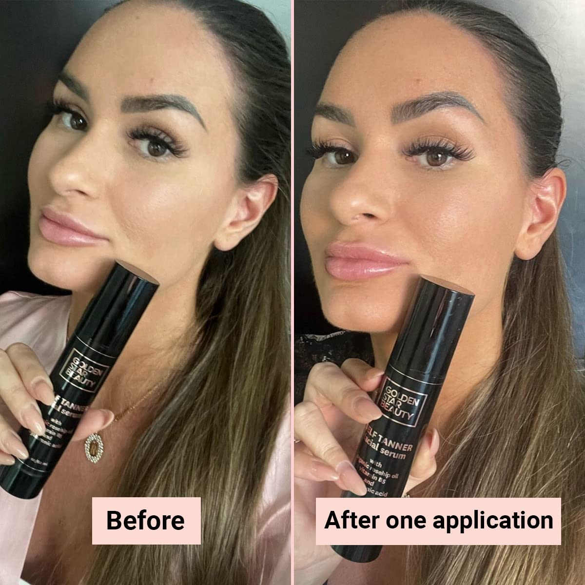 Self Tanner For Face Anti Aging Sunless Tanning Serum w/Hyaluronic Acid Organic Oils & Vitamin B5 - Non Comedogenic Facial Bronzer Fake Tan Moisturizer For Natural Sunkissed Glow - 2.0 fl.oz.