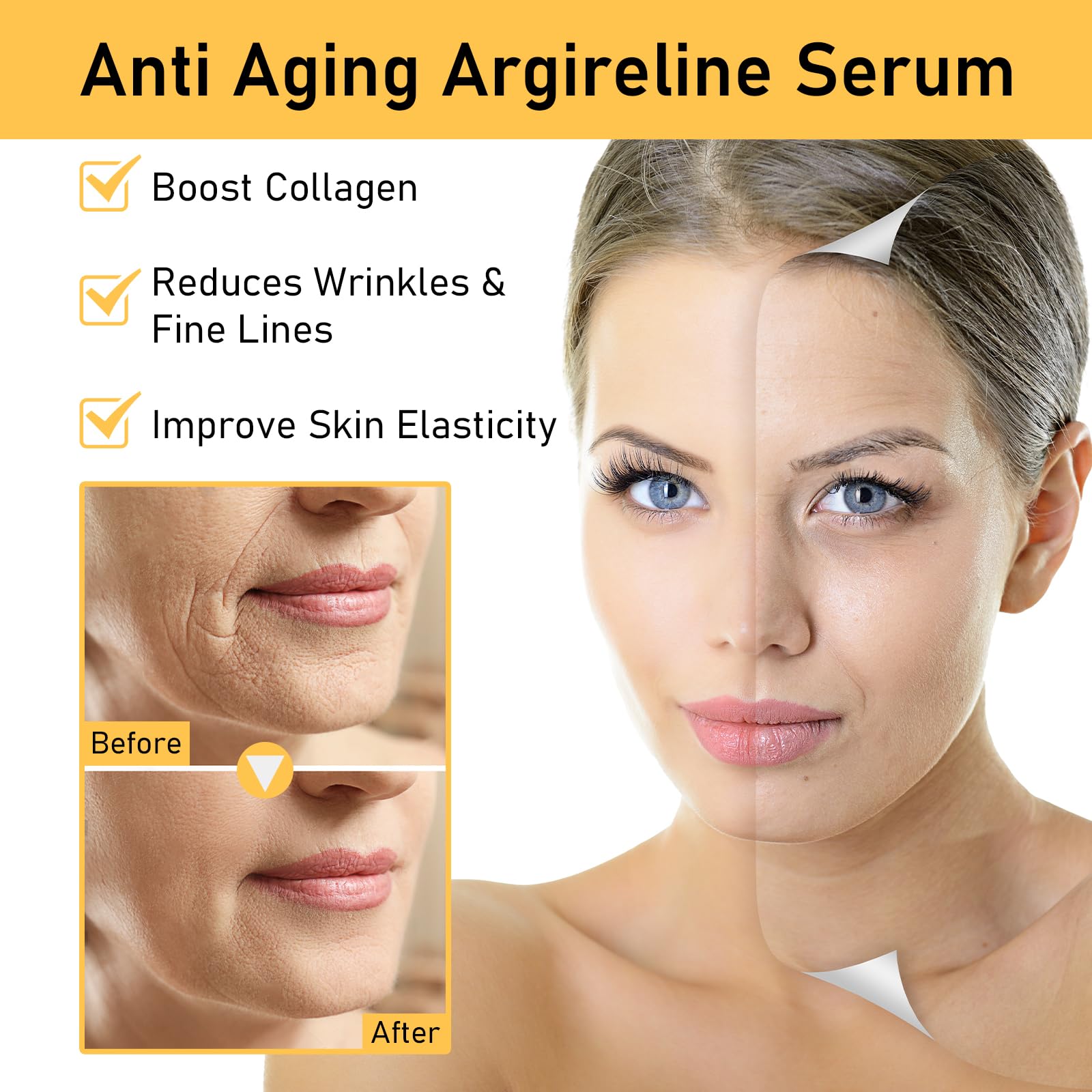 Argireline Serum For Oily Skin, Advanced Anti-Wrinkle Facial Serum For Women, 30 ML/ 1 PCS Moisturizing Argireline 10% Solution For Face, Argireline Peptide.