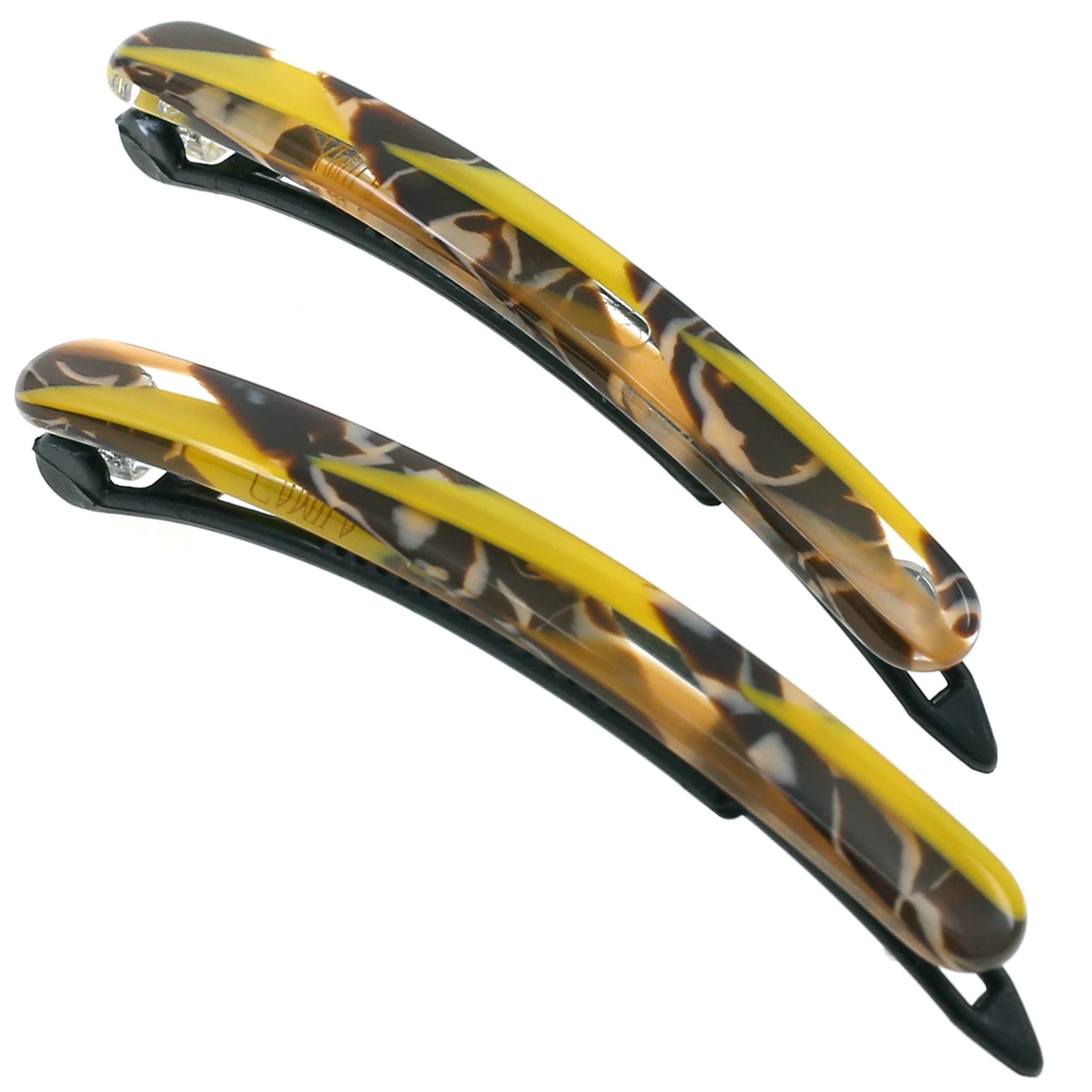 Camila Paris CP3374 French Hair Slides Clips for Women, Handmade, Girls Side Slide-in Barrette Clip, Hair Accessories for Women. Strong Hold No Slip Grip Fashion Durable and Styling, Made in France