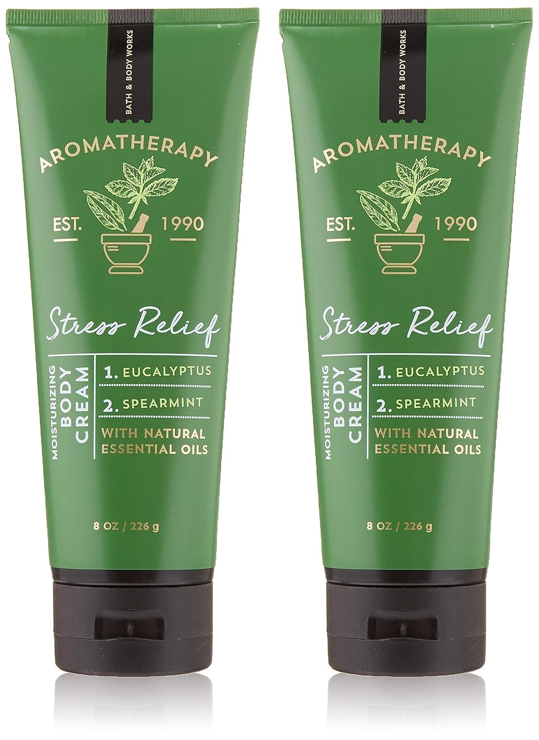 Bath & Body Works Aromatherapy Eucalyptus & Spearmint Body Cream with Natural Essential Oils 8 Ounce (Eucalyptus & Spearmint), 1 item