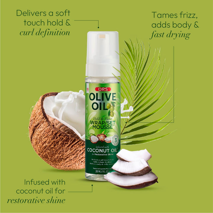 Ors Olive Oil Mousse Wrap / Set 7 Ounce (207ml) (3 Pack)