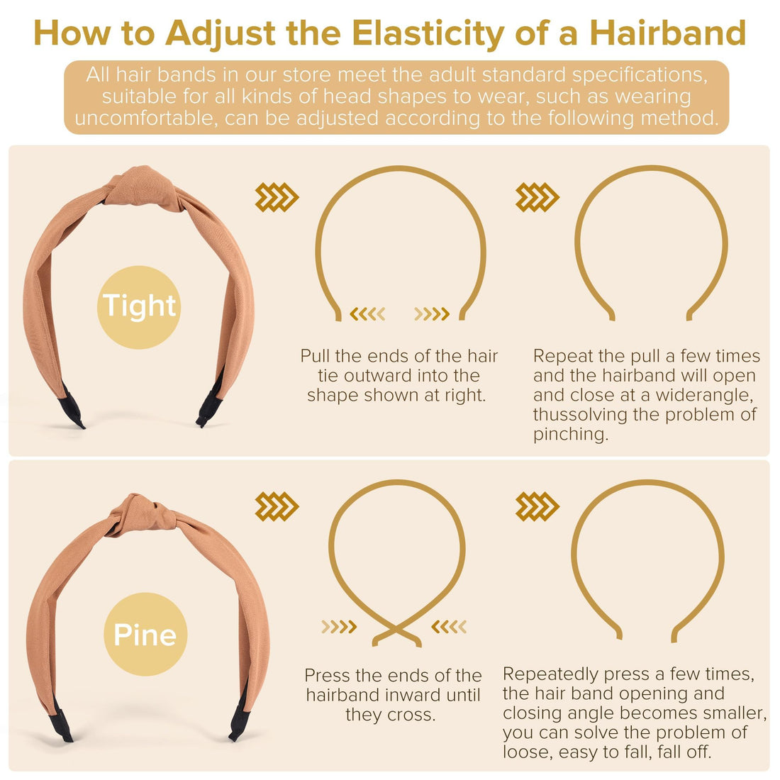 DiyJibb Headbands for Women Girls - 6PCS Stylish Top Knotted Headbands - Knotted Headband for Women - Head Bands Wide Hairband Hair Accessories