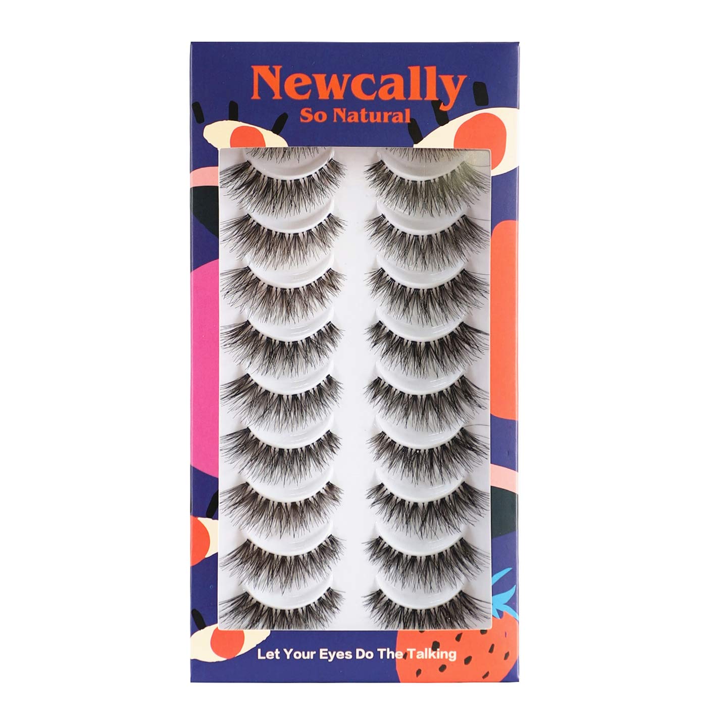 False Eyelashes | 120 Demi Wispy Lashes | The Most Natural | 10 Pairs Multipack by Newcally