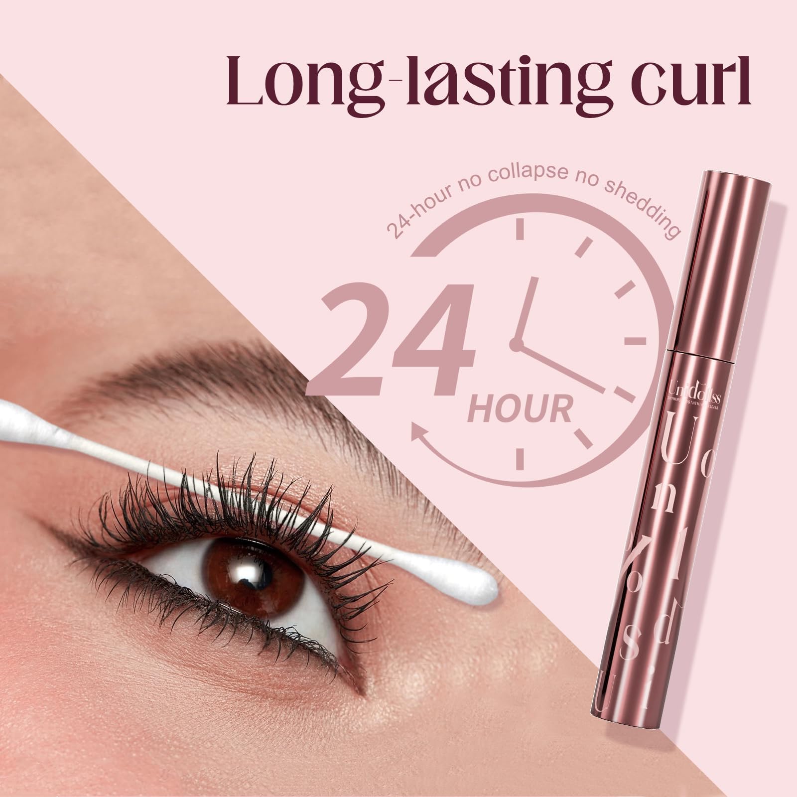 Unidollss Tubing Mascara Volume and Length Black Lengthening Long Lasting All Day, No Smudging, No Clumping, Washable Voluminous Tubing Mascara for 30+ Women, Gluten-free Safe for Sensitive Eyes