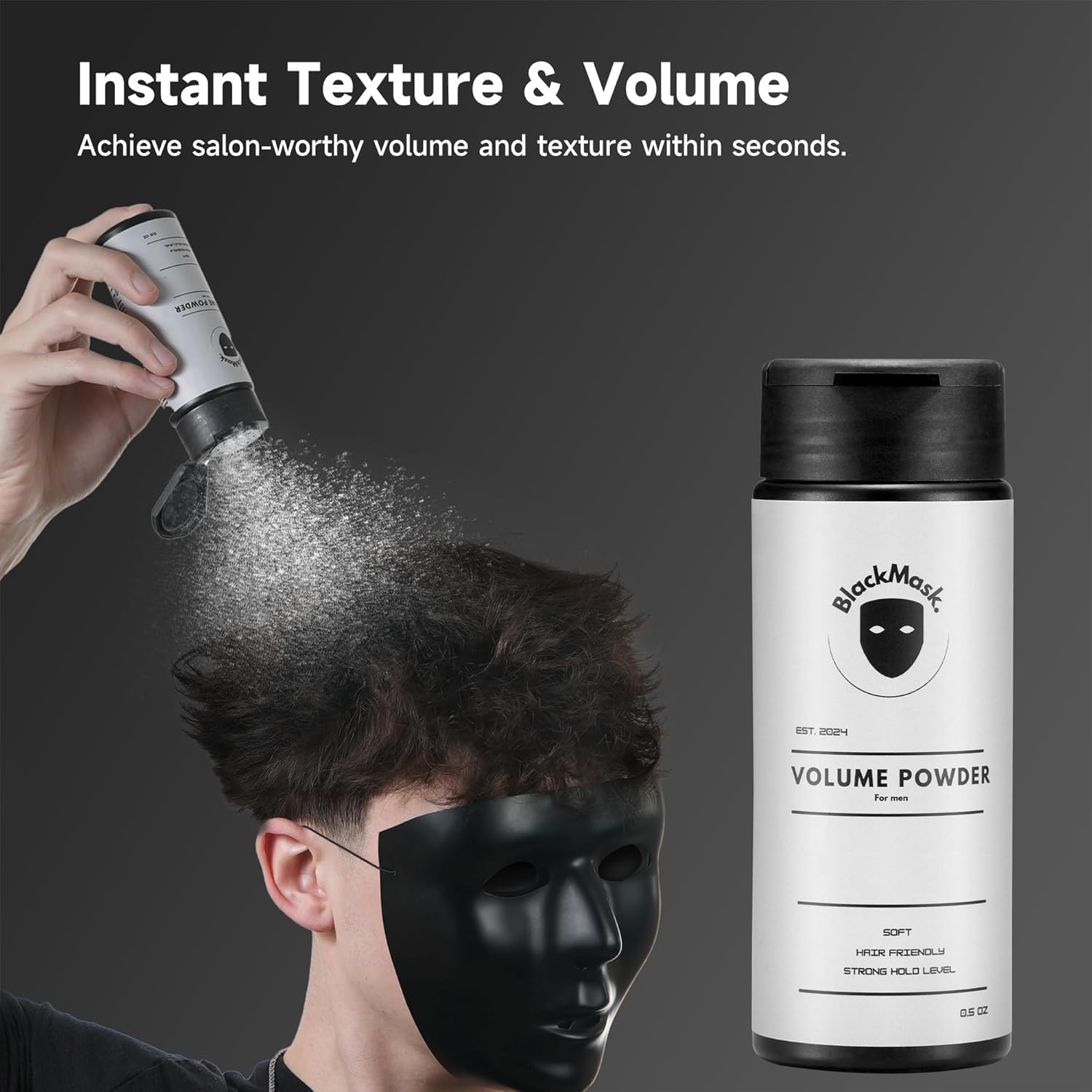 BlackMask 3 Pack Volume Hair Powder, Texture Powder for Men