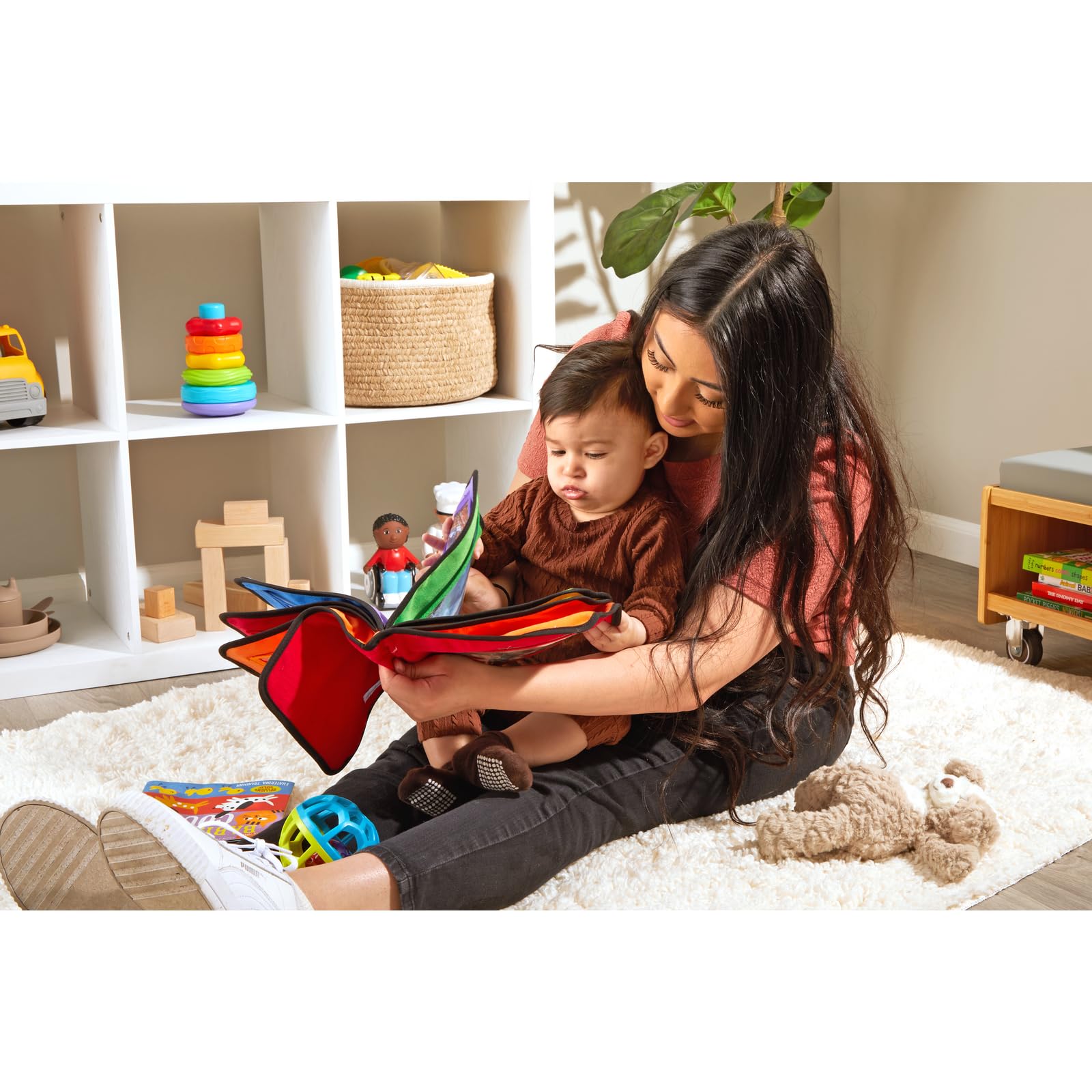 Excellerations Fabric Photo Album 13 Pockets for Kids and Families, Social Emotional Development Tool