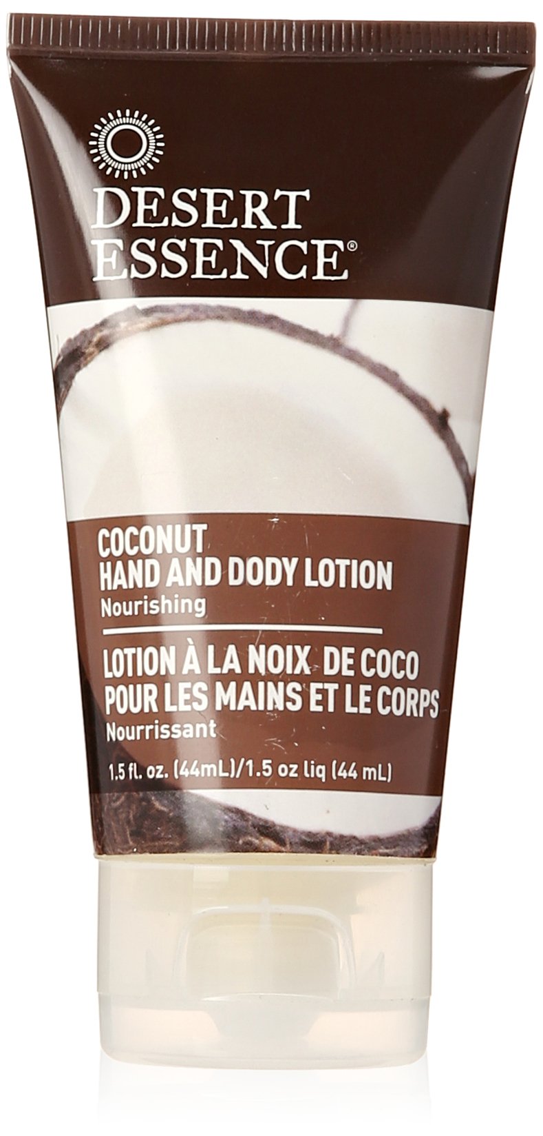 Desert Essence Hand and Body Lotion, Coconut, Travel Size, 1.5 Fluid Ounce