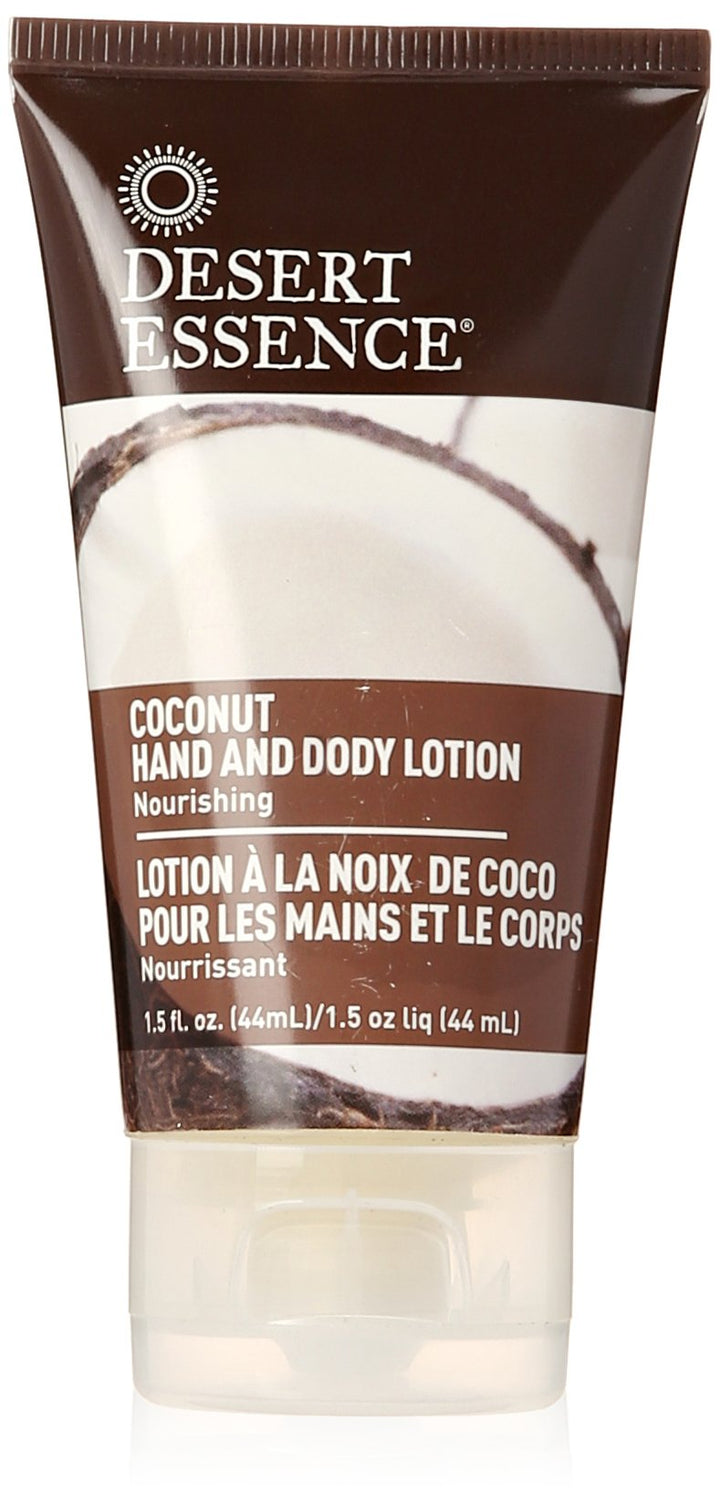Desert Essence Hand and Body Lotion, Coconut, Travel Size, 1.5 Fluid Ounce
