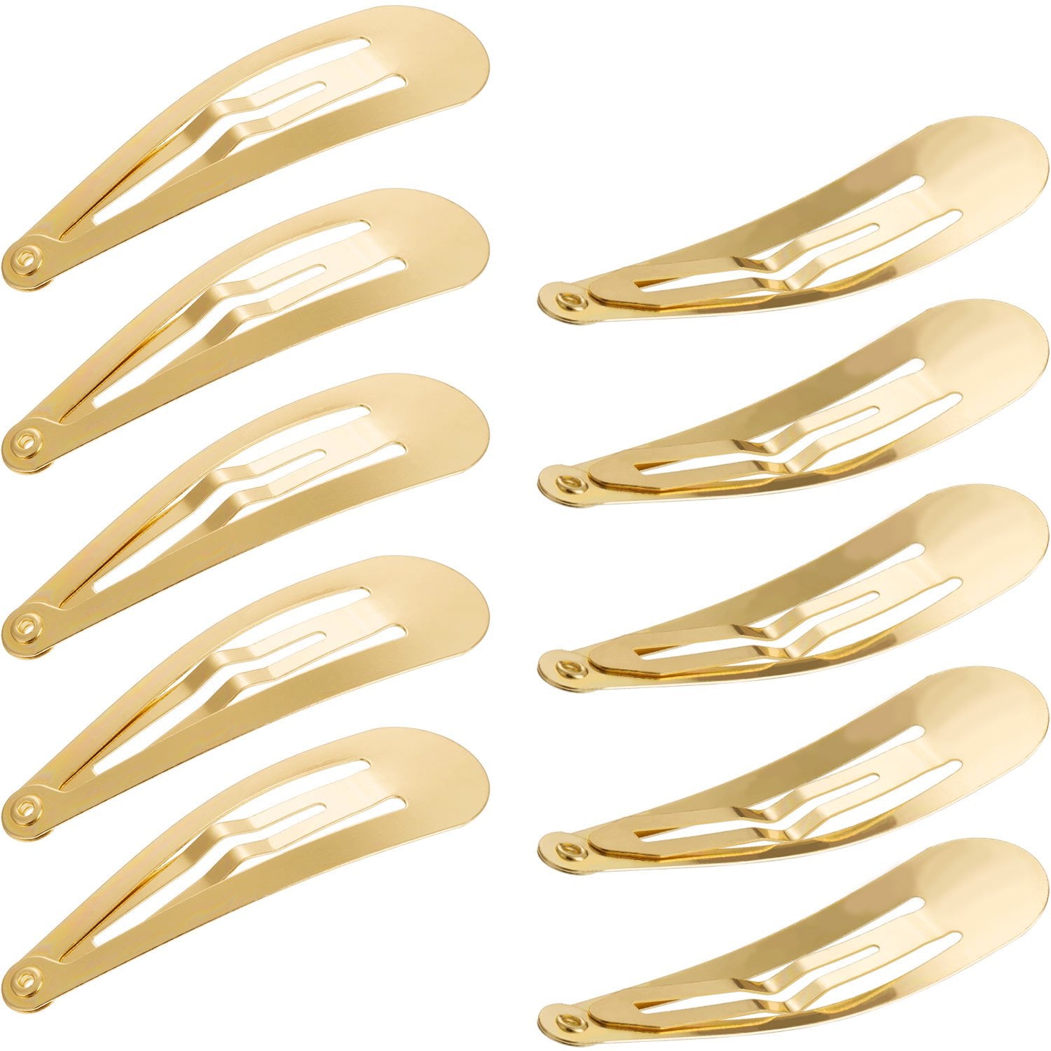 Gold: Hotop 50 Pack Snap Hair Clips Hair Barrettes For Kids, Girls And Women, 50 Mm (Gold)