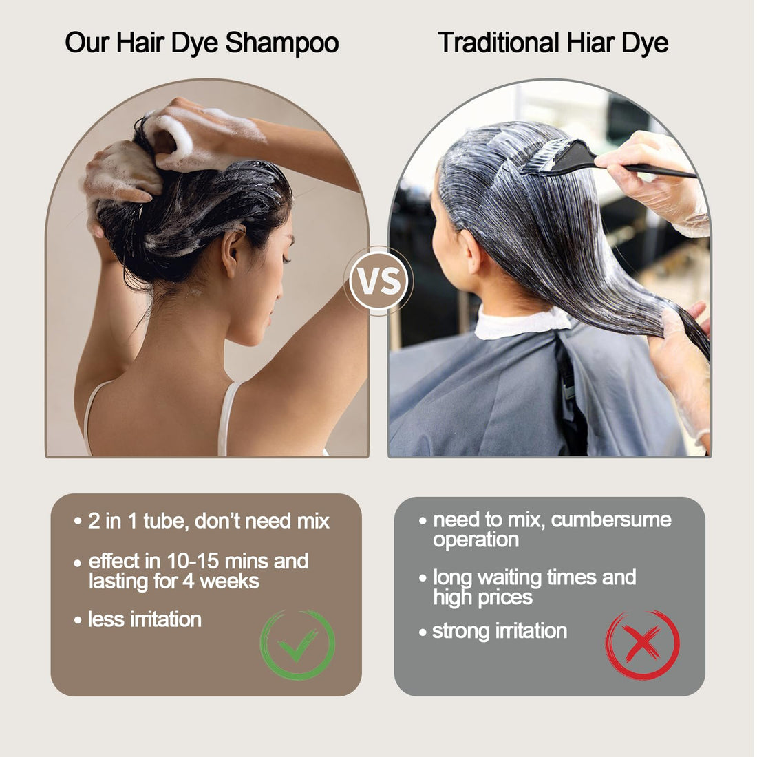 Agthyuve Blonde Brown Hair Dye, Hair Dye Shampoo for Men and Women, Hair Color Shampoo For Home Use, Shampoo Para Canas, Hair Dye Shampoo 3 in 1, 16.9 Fl Oz (Blonde Brown)