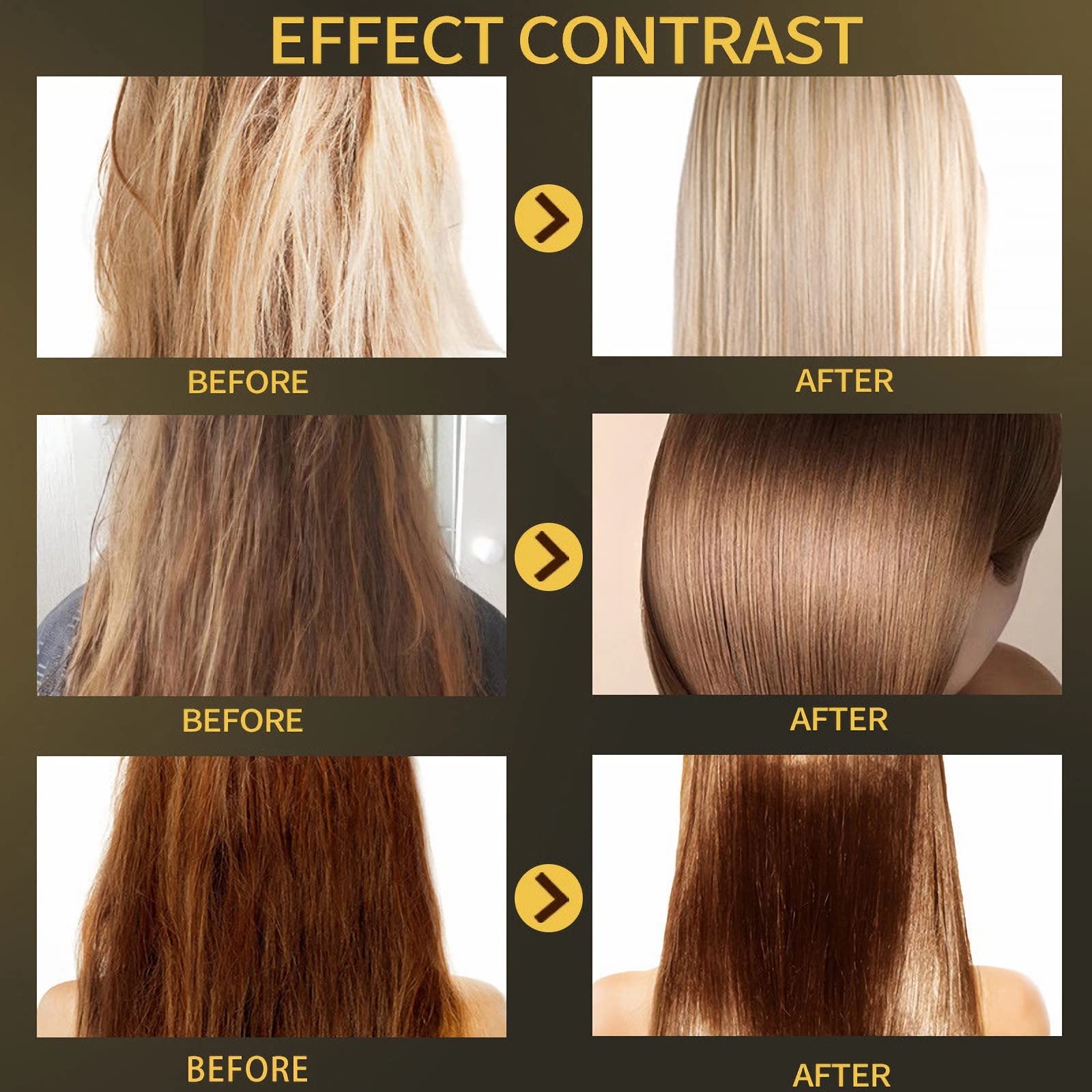 YIZHONG Hair Color Treatment Mask Non-Steaming Baking Cream Repair Hair Conditioner no Of Silicone Oil, Easy To Use (500ml)