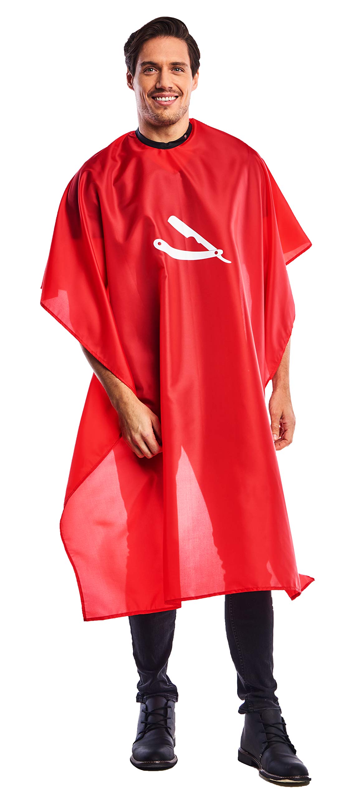Betty Dain Barber Pole Cutting / Styling Cape, Red