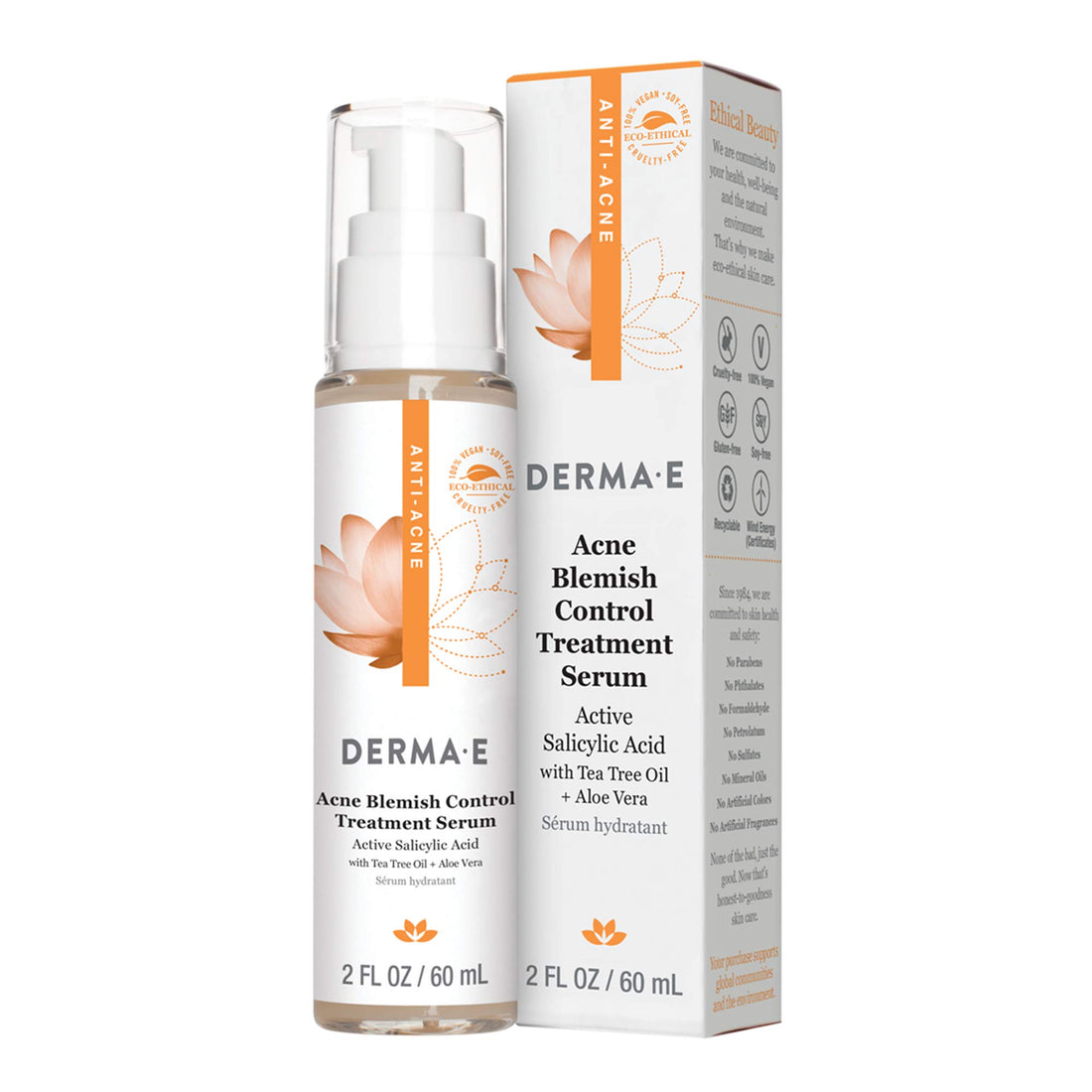 Derma E, Acne Blemish Control Treatment Serum, 2 fl oz (60 ml)