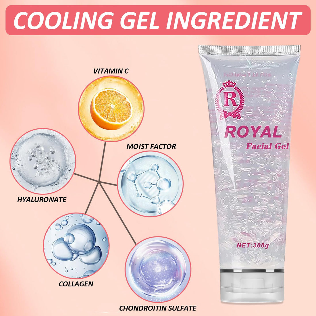 YMEYFAN 60 Tube Cooling Gel for Hair Removal Device & Beauty Equipment, Hydrating Gel for Face & Body, 60PCS/300ML