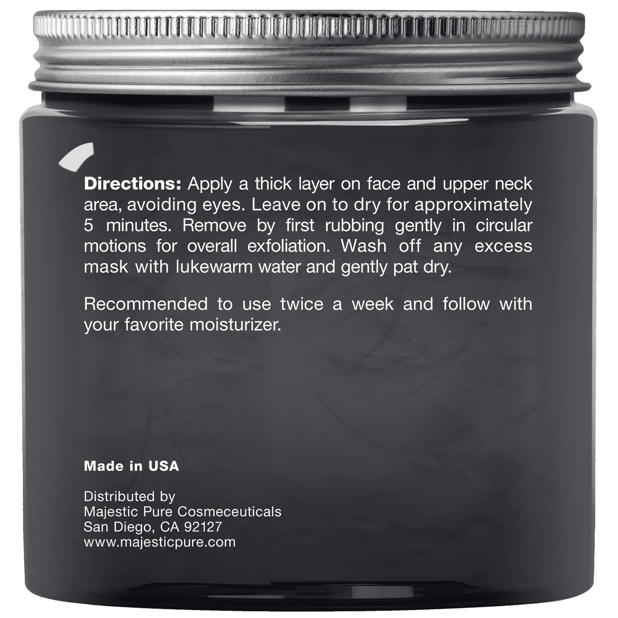 Majestic Pure Dead Sea Mud Mask - Natural Face and Skin Care - Helps Reducing Pores and Appearances of Acne and Blackheads - Soothing, and Nourishing - 8.8 oz