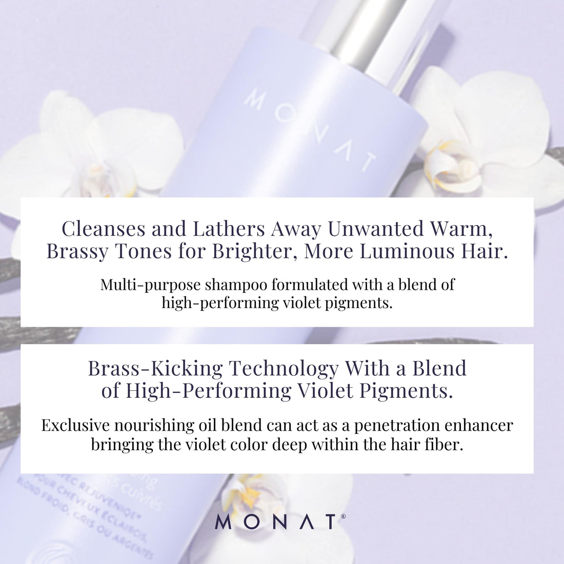 MONAT Violet Lights Anti-Brass Shampoo – Subtly Illuminates Hair – Advanced Toning Formula – Vibrant & Manageable Results – Gentle Cleansing for Radiant Locks – Enriched with REJUVENIQE®