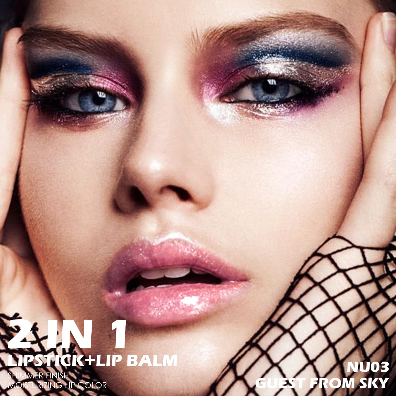 FOCALLURE Moisturizing Shiny Lipstick,Pearl Shimmery Finish,Hydrating Tinted Lip Balm with Creamy Texture,Long Lasting High Pigmented Lip Stain,Guest From Sky