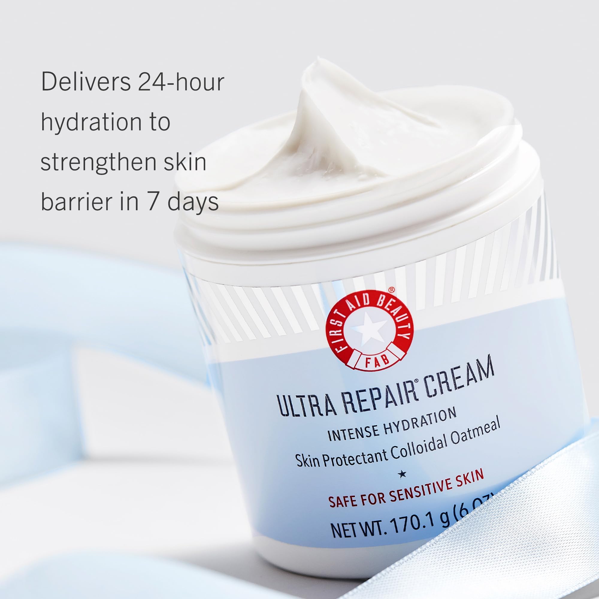 First Aid Beauty - Hydrated Glow Kit: KP Bump Eraser Body Scrub, 4 oz, Facial Radiance Pads, 28 Pads, Pure Skin Face Cleanser, 2 oz, & Ultra Repair Cream, 6oz, Hydration and Exfoliation Treatment, 4ct