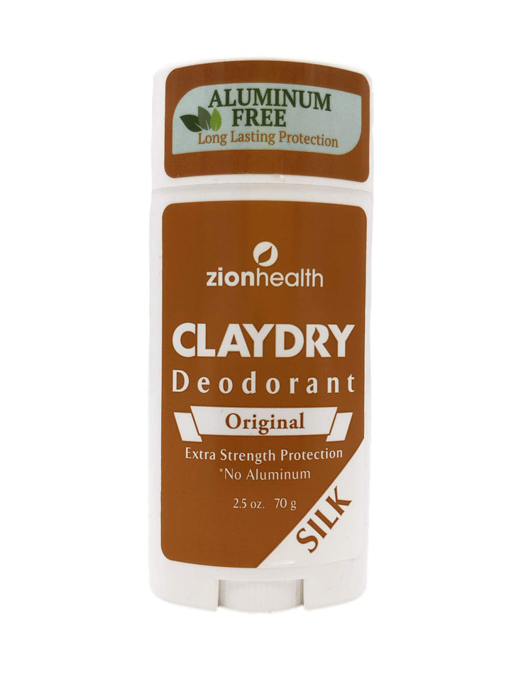 Zion Health Claydry Silk Deodorant, Original, 2.5 Ounce