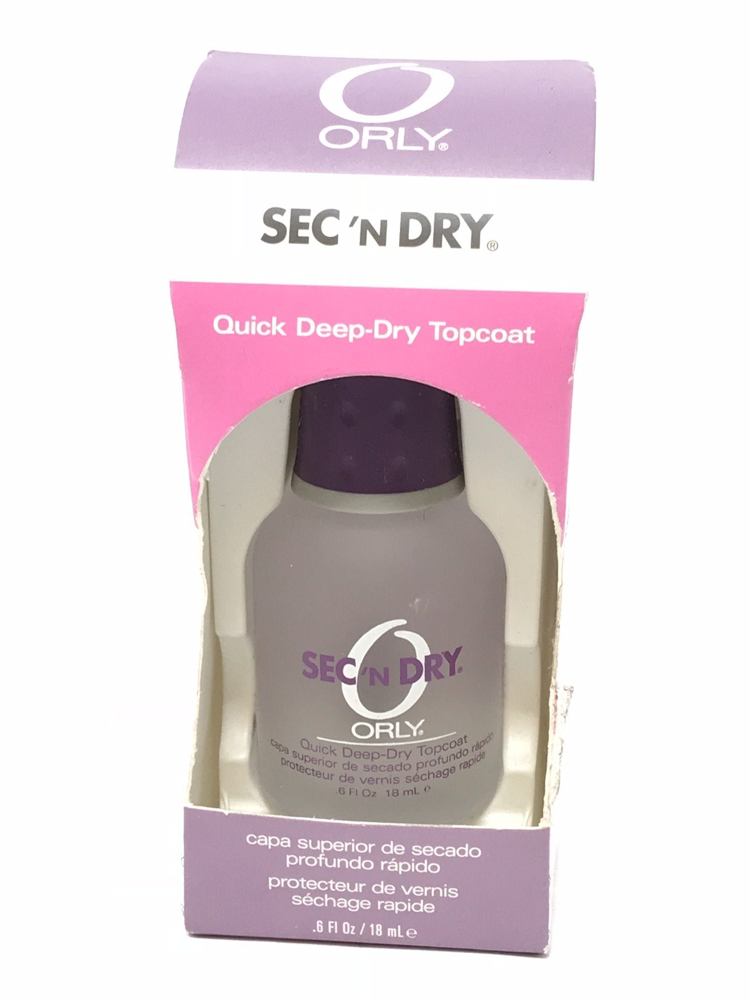 Orly Sec'n Dry Quick Deep-Dry Topcoat .6 fl oz (18 ml) by Orly
